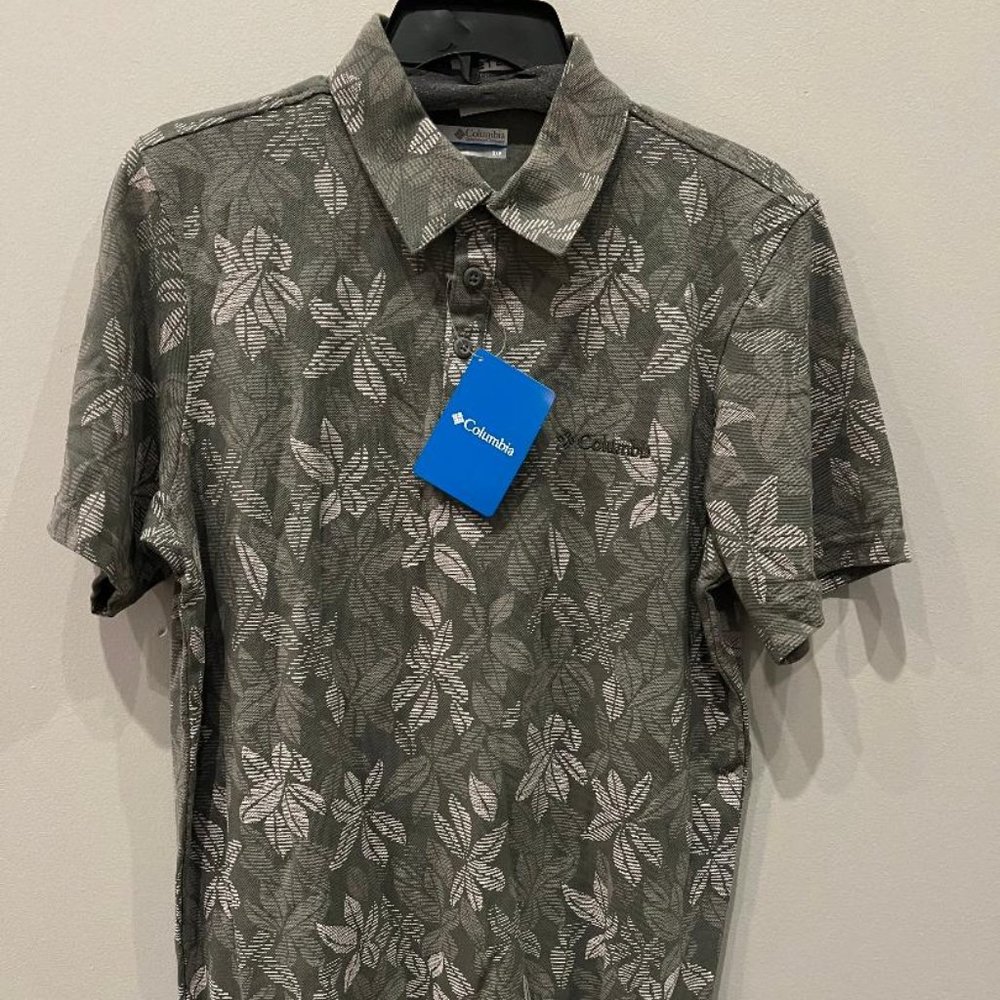 🔥 COLUMBIA SHORT SLEEVE BROADLEAF CANOPY EXS POLO XM0990-316 SMALL NWT $50.00